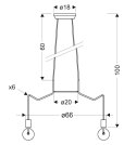 LAMPA SUFITOWA WISZĄCA CANDELLUX BASSO 36-71026 E27 BIAŁY MATOWY