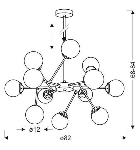 LAMPA SUFITOWA WISZĄCA CANDELLUX BEST 30-64806 E14 CHROM+MIEDŹ