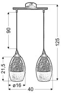 LAMPA SUFITOWA WISZĄCA CANDELLUX CELIA 32-51578 E27 SREBRNY