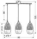 LAMPA SUFITOWA WISZĄCA CANDELLUX CELIA 33-51585 E27 SREBRNY