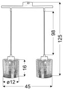 LAMPA SUFITOWA WISZĄCA CANDELLUX COX 32-53879 E27 CHROM