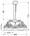 LAMPA SUFITOWA WISZĄCA CANDELLUX CROMINA 35-56375 E27 CHROM