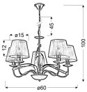 LAMPA SUFITOWA WISZĄCA CANDELLUX DIVA 35-55064 E14 CHROM / ZŁOTY