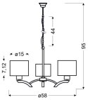 LAMPA SUFITOWA WISZĄCA CANDELLUX DRAGA 33-04208 E27 KREMOWY