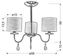 LAMPA SUFITOWA WISZĄCA CANDELLUX ESTERA 33-11664 E14 CHROM