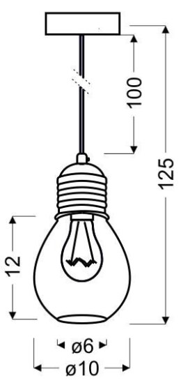 LAMPA SUFITOWA WISZĄCA CANDELLUX GLIVA 31-58652 E27 CHROM