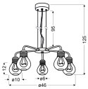 LAMPA SUFITOWA WISZĄCA CANDELLUX GLIVA 35-58669 E27 CHROM