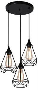 LAMPA SUFITOWA WISZĄCA CANDELLUX GRAF 33-62918 TALERZ E27 CZARNY