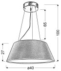 LAMPA SUFITOWA WISZĄCA CANDELLUX GUSTO 31-41487 OKRĄGŁY 19W LED CZARNY