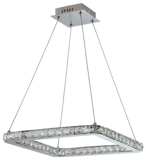 LAMPA SUFITOWA WISZĄCA CANDELLUX LORDS 31-34854 KWADRAT 24W LED CHROM