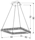 LAMPA SUFITOWA WISZĄCA CANDELLUX LORDS 31-34854 KWADRAT 24W LED CHROM