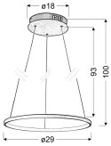 LAMPA SUFITOWA WISZĄCA CANDELLUX LUNE 31-64592 OKRĄGŁY 18W LED 4000K CHROM