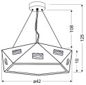 LAMPA SUFITOWA WISZĄCA CANDELLUX NEMEZIS 31-59130 PIĘCIOKATNY G9 CZARNY