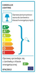 LAMPA SUFITOWA WISZĄCA CANDELLUX NEMEZIS 31-59147 PIĘCIOKATNY G9 BIAŁY