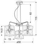 LAMPA SUFITOWA WISZĄCA CANDELLUX NOSJA 33-58720 E27 CHROM