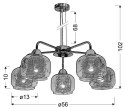 LAMPA SUFITOWA WISZĄCA CANDELLUX RAY 35-67098 E14 CHROM