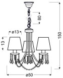 LAMPA SUFITOWA WISZĄCA CANDELLUX RUTI 33-58713 E14 BEŻOWY