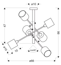 LAMPA SUFITOWA WISZĄCA CANDELLUX SAX 36-70715 SZTYCA E14 SATYNA