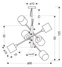 LAMPA SUFITOWA WISZĄCA CANDELLUX SAX 36-70722 LINKA E14 SATYNA