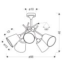 LAMPA SUFITOWA WISZĄCA CANDELLUX VOX 35-70630 E14 CHROM Z ABAŻUREM