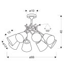 LAMPA SUFITOWA WISZĄCA CANDELLUX VOX 38-70647 E14 CHROM Z ABAŻUREM