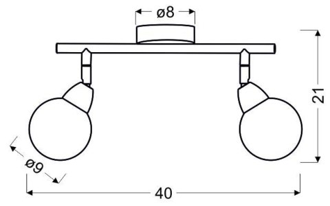 LAMPA ŚCIENNA CANDELLUX BOLO 92-67586 LISTWA LED SMD GŁÓWKA OKRĄGŁA Z PRZEGUBEM KLOSZ WYMIENNY CHROM/BEZBARWNY