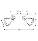 LAMPA ŚCIENNA CANDELLUX CRODO 92-71118 LISTWA E14 SZARY