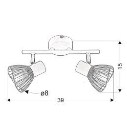 LAMPA ŚCIENNA CANDELLUX FLY 92-61898 LISTWA E14 CZARNY