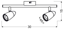 LAMPA ŚCIENNA CANDELLUX LIBERTY 92-49575 LISTWA LED CHROM