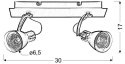 LAMPA ŚCIENNA CANDELLUX MARKUS 92-37442-M LISTWA GU10 CZARNY+MIEDZIANY