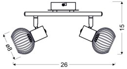 LAMPA ŚCIENNA CANDELLUX OSLO 92-61843 LISTWA E14 CZARNY/CHROM