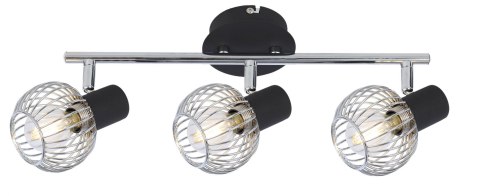 LAMPA ŚCIENNA CANDELLUX OSLO 93-61850 LISTWA E14 CZARNY/CHROM