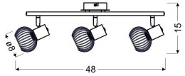 LAMPA ŚCIENNA CANDELLUX OSLO 93-61850 LISTWA E14 CZARNY/CHROM