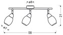 LAMPA ŚCIENNA CANDELLUX RICO 93-67630 LISTWA LED SMD GŁÓWKA OKRĄGŁA Z PRZEGUBEM KLOSZ WYMIENNY CHROM/BEZBARWNY