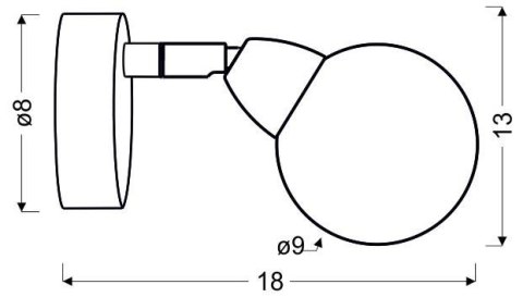 LAMPA ŚCIENNA KINKIET CANDELLUX BOLO 91-67517 LED SMD GŁÓWKA OKRĄGŁA Z PRZEGUBEM KLOSZ WYMIENNY CHROM/BEZBARWNY