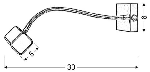 LAMPA ŚCIENNA KINKIET CANDELLUX FORMA 21-62031 NA WYSIĘGNIKU LED CHROM