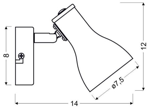 LAMPA ŚCIENNA KINKIET CANDELLUX JULIE 91-66619 E14 SZARY