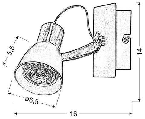 LAMPA ŚCIENNA KINKIET CANDELLUX MARKUS 91-35554-M GU10 CZARNY+MIEDZIANY