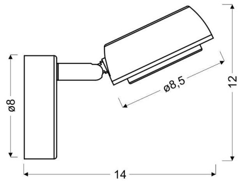 LAMPA ŚCIENNA KINKIET CANDELLUX MILD 91-66534 LED SZARY 3000K