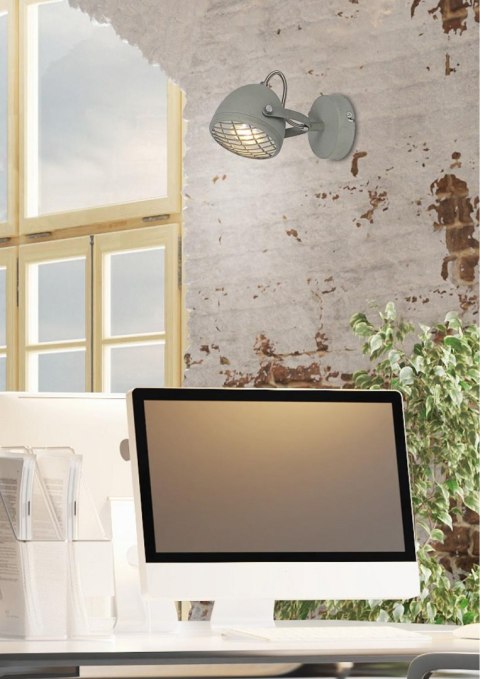 LAMPA ŚCIENNA KINKIET CANDELLUX PENT 91-67999 GU10 BETONOWY SZARY