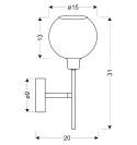 KINKIET KLOSZ BIAŁY CANDELLUX RAUL 21-72191 E14 CHROM