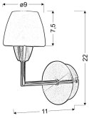 LAMPA ŚCIENNA KINKIET CANDELLUX TOGO 21-10622 G9 NIKIEL MAT PROMOCJA