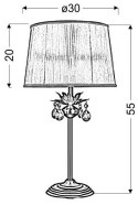 LAMPA STOŁOWA GABINETOWA CANDELLUX ADONIS 41-27535 E27 PATYNA