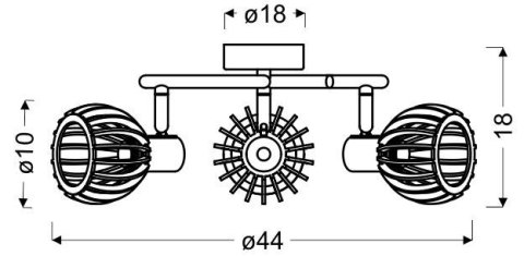 LAMPA SUFITOWA CANDELLUX ATARRI 98-68125 SPIRALA E14 BIAŁY+DREWNO