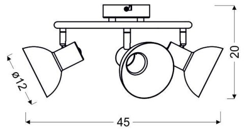LAMPA SUFITOWA CANDELLUX DISO 98-63434 SPIRALA E27 CZARNY+ZLOTO