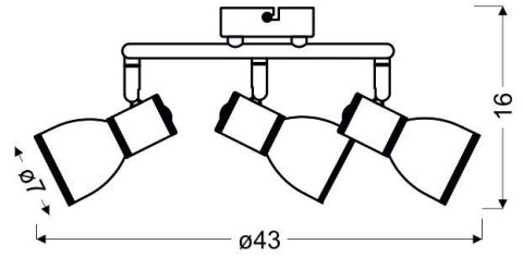 LAMPA SUFITOWA CANDELLUX FIDO 98-63380 SPIRALA E14 BIAŁY+CHROM