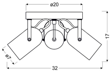 LAMPA SUFITOWA CANDELLUX GRAY 98-66503 PLAFON E14 SZARY