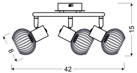 LAMPA SUFITOWA CANDELLUX OSLO 98-61867 SPIRALA E14 CZARNY/CHROM
