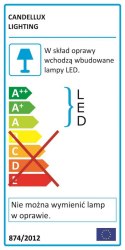 LAMPA SUFITOWA CANDELLUX PARTY 98-67784 PLAFON LED RGB GŁÓWKA OKRĄGŁA Z PRZEGUBEM CHROM