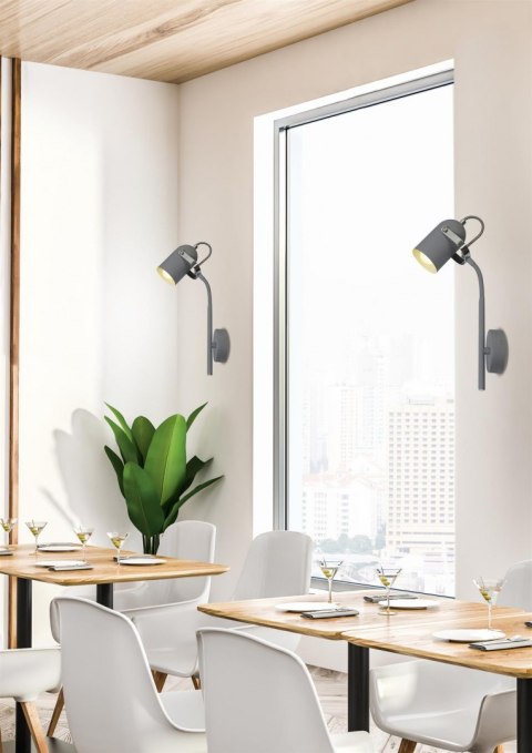 LAMPA SUFITOWA KINKIET CANDELLUX GRAY 91-66527 NA WYSIĘGNIKU E14 SZARY